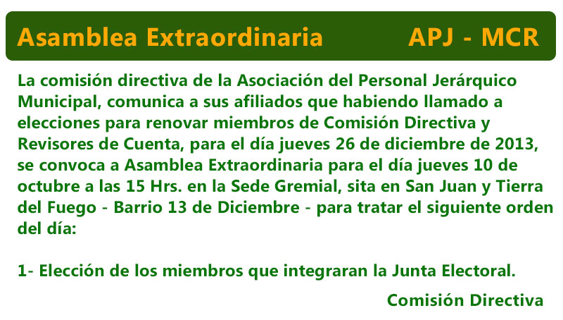Asamblea Extraordinaria
